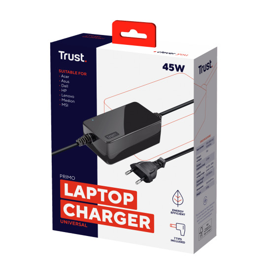 Trust Primo power adapter/inverter Indoor 45 W Black Trust Primo power adapter/inverter Indoor 45 W Black