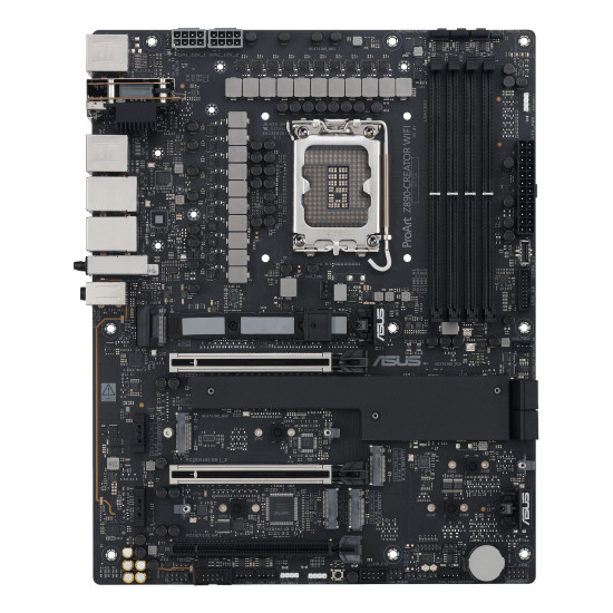 Mainboard|ASUS|Intel Z890|LGA1851|ATX|Memory DDR5|Memory slots 4|1xPCI-Express 4.0 16x|2xPCI-Express 5.0 16x|5xM.2|1xHDMI|1xDisplayPort|1xAudio-In|1xAudio-Out|1xUSB 2.0|6xUSB 3.2|3xUSB-C w/Thunderbolt|1xRJ45|PROARTZ890-CREATORWIFI Mainboard|ASUS|Intel Z890|LGA1851|ATX|Memory DDR5|Memory slots 4|1xPCI-Express 4.0 16x|2xPCI-Express 5.0 16x|5xM.2|1xHDMI|1xDisplayPort|1xAudio-In|1xAudio-Out|1xUSB 2.0|6xUSB 3.2|3xUSB-C w/Thunderbolt|1xRJ45|PROARTZ890-CREATORWIFI