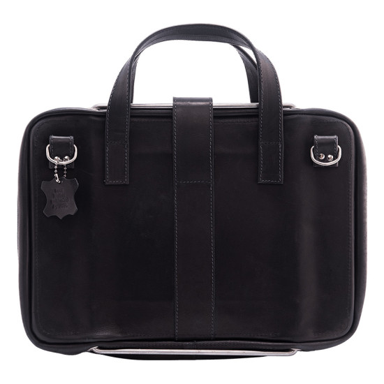 R-Go Tools Laptop bag R-Go Viva, full-grain leather, with integrated laptop stand, shoulder strap, 15.6-inch, black R-Go Tools Laptop bag R-Go Viva, full-grain leather, with integrated laptop stand, shoulder strap, 15.6-inch, black