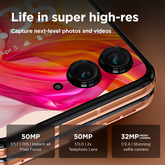 Motorola razr 50 ultra 17.5 cm (6.9") Dual SIM Android 14 5G USB Type-C 12 GB 512 GB 4000 mAh Peach Motorola razr 50 ultra 17.5 cm (6.9") Dual SIM Android 14 5G USB Type-C 12 GB 512 GB 4000 mAh Peach