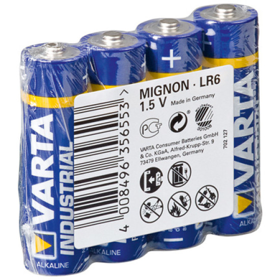 Varta LR6 4-SP Industrial Single-use battery AA Alkaline Varta LR6 4-SP Industrial Single-use battery AA Alkaline