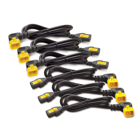 APC Power Cord Kit (6 ea), Locking, C13 TO C14 (90 Degree), 0.6m APC Power Cord Kit (6 ea), Locking, C13 TO C14 (90 Degree), 0.6m