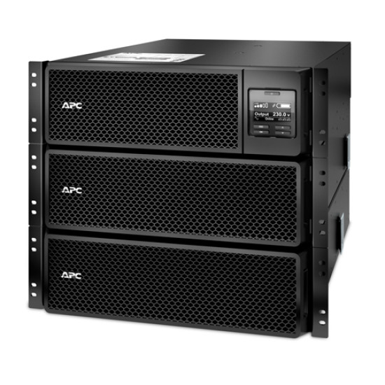 APC Smart-UPS On-Line SRT8KRMXLI - 8kW/VA, 6x C13 + 4x C19 + hardwire 1phase output, rack mountable, Embedded NMC APC Smart-UPS On-Line SRT8KRMXLI - 8kW/VA, 6x C13 + 4x C19 + hardwire 1phase output, rack mountable, Embedded NMC