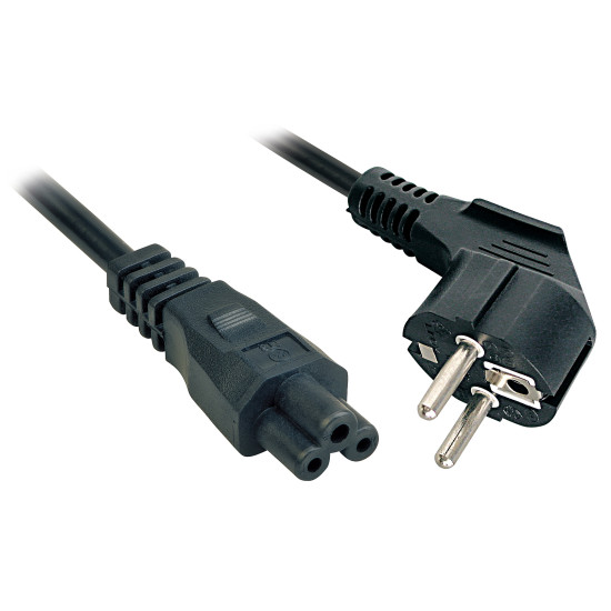 Lindy 3m, CEE 7/7 - IEC 320 C5 Black CEE7/7 C5 coupler Lindy 3m, CEE 7/7 - IEC 320 C5 Black CEE7/7 C5 coupler